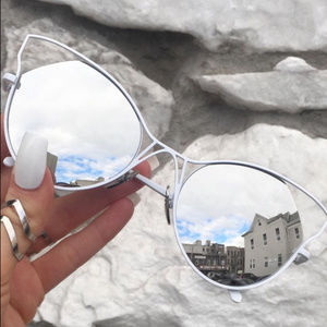 Indecent Cateye Silver Sunglasses